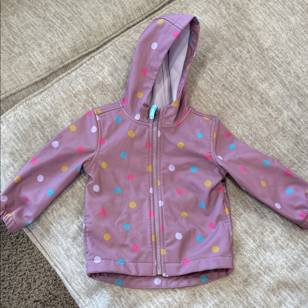 Cat & Jack Purple Polka Dot Raincoat